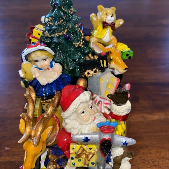 Vintage Fitz & Floyd Holiday Musicals, Santa Mobile We Wish You A Merry XMAS - Picture 5 of 10